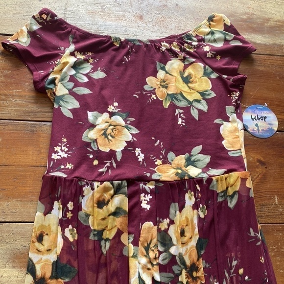 🆕 BeBop Off-Shoulder Romper with Skirt Floral Playsuit Large - Picture 10 of 14